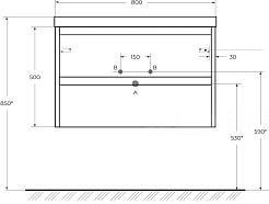 BelBagno Тумба с раковиной Kraft 39 80 Bianco Opaco с раковиной BB-8099-3-80 – фотография-5