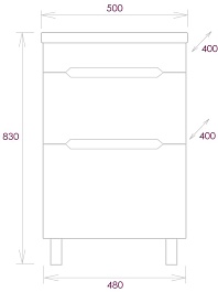Onika Тумба под раковину Айленд 50 белая – фотография-4