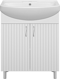 Misty Тумба с раковиной Изео 70 белая – фотография-1