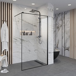 Niagara Душевая перегородка Nova 110 NG-687-11BLACK черная – фотография-2