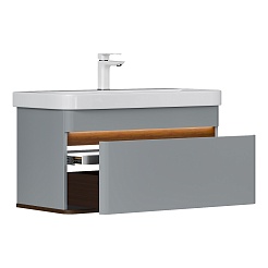 Equil Тумба под раковину Elegante 80 1 ящик подвесная мэйджик/дуб голиано – фотография-2