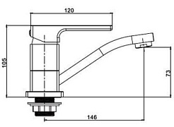 Frap Смеситель для кухни 35k G4517-8 белый/хром – фотография-5