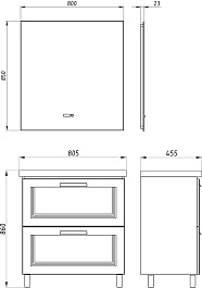 ASB-Mebel Мебель для ванной София 80 белая матовая – фотография-11