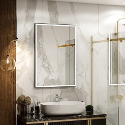 Continent Зеркало Frame Black Led 700x1000 – фотография-7