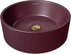 Grossman Раковина накладная Color 41 GR-3013VIM бордовая матовая – фотография-1