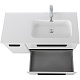 Cezares Тумба с раковиной Eco Cer-N 100-1 R bianco lucido CZR-8095-100-R ручки матовые чёрные – фотография-23