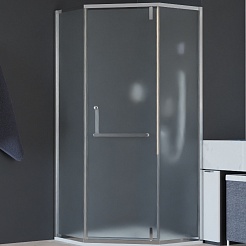RGW Душевой уголок Hotel HO-084 90x90 профиль хром стекло матовое сатинат – фотография-1