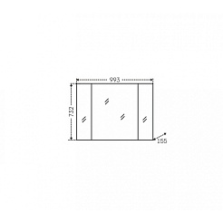 СанТа Мебель для ванной Лидер 38 R подвесная – фотография-6
