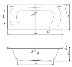 Cezares Акриловая ванна ARENA-170-75-45 – фотография-4