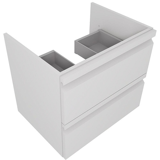 Aquatek Тумба с раковиной Вега 60 подвесная белый мат – картинка-3