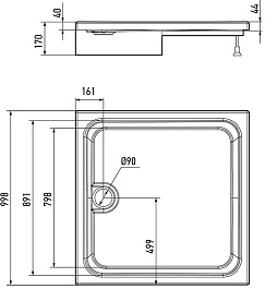 Alex Baitler Душевой поддон AB10017H-1 – фотография-5