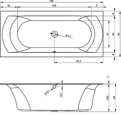 Riho Акриловая ванна LINARES 180 R – фотография-3