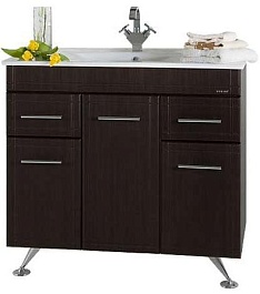 Водолей Тумба с раковиной "Ницца D 90" венге L без б/к, Elen – фотография-1