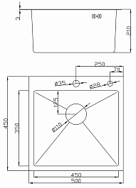 Hoffger Мойка для кухни 5045 Black – фотография-4