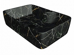 Teymi Раковина накладная в ванную Helmi S 48 чёрный мрамор T50299 – фотография-1