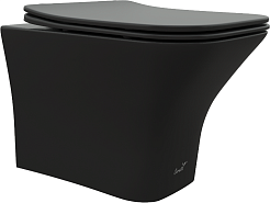 Ceruttispa Унитаз подвесной Vettore Aria MB CT7506 черный матовый – фотография-1