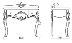 Demax Тумба с раковиной "Сорбонна 110" – фотография-4