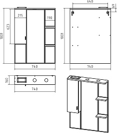 Misty Мебель для ванной Дива 75 L белая – фотография-11