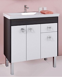 Aqwella Тумба для умывальника Командор 80 венге магия – фотография-1