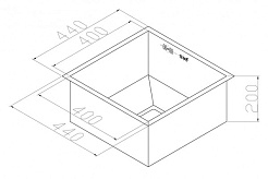 Zorg Кухонная мойка Inox X-4444 – фотография-2