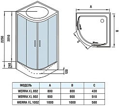 WeltWasser Душевая кабина Werra XL 802 – фотография-17