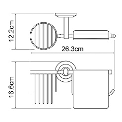 WasserKRAFT Держатель туалетной бумаги и освежителя "Rhein K-6259" – фотография-3