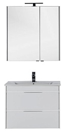 Aquanet Тумба с раковиной "Тулон 85 " белая – фотография-3