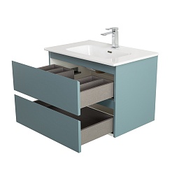 BelBagno Тумба под раковину Kraft 60 подвесная Голубой Матовый – фотография-9