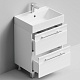 Водолей Тумба под раковину Мальта 60 с ящиками белая – картинка-8