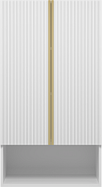Brevita Шкаф подвесной Vega 60 белый/золото – фотография-2