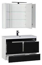 Aquanet Мебель для ванной "Тиволи 100" черный – фотография-2