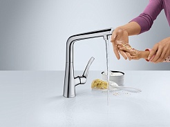 Hansgrohe Смеситель Metris Select 14883000 для кухонной мойки – фотография-4