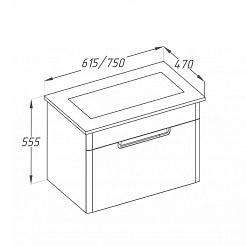  Мебель для ванной Гранда 60 – фотография-4