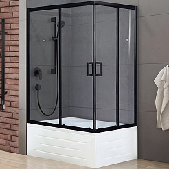 Royal Bath Душевой уголок RB 8100BP-T-BL 100х80х200 L – фотография-1