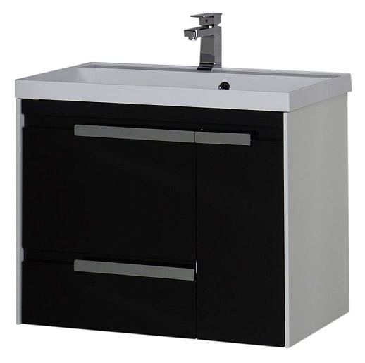 Aquanet Тумба с раковиной "Тиволи 80" черная – фотография-6