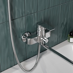 Teymi Смеситель для ванны с душем Lori T10222 универсальный хром – фотография-12