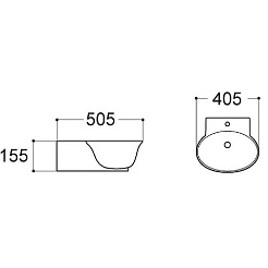 Aquatek Подвесная раковина Классик 40 AQ5040-00 белая – фотография-3