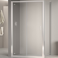 RGW Душевой уголок Passage PA-74 (PA-14 + Z-050-2) 140x80 профиль хром стекло прозрачное – фотография-1