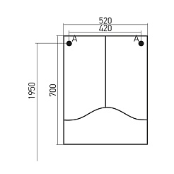 Mixline Зеркало-шкаф Мадлен 52 – фотография-3
