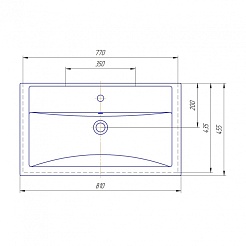 СанТа Тумба с раковиной Марс 80 подвесная – фотография-4