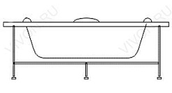 IFO Каркас для фронтальной панели "UNI" KBR0016010 (160 см) – фотография-1