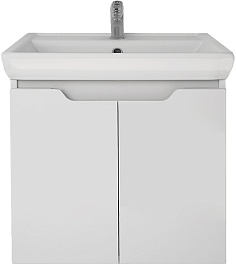 Dreja Тумба под раковину Q (D) 55 подвесная белая – фотография-1