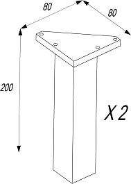 Акватон Ножки для тумбы Сильва/Стоун/Флай/Нортон – фотография-4