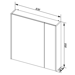 Aquanet Зеркальный шкаф "Франка 85" слоновая кость – фотография-8