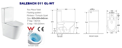 WeltWasser Унитаз компакт SALZBACH 011 GL-WT – фотография-3