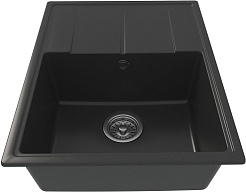 Teymi Мойка кухонная Hanna Smart 62 кварцевая черная матовая – фотография-3