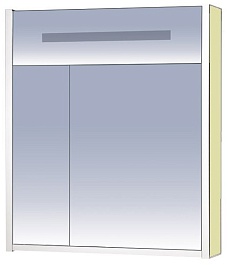 Misty Зеркальный шкаф Джулия 75 бежевый Beidge – фотография-1