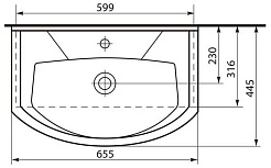 СанТа Тумба с раковиной Элеганс 65 с ящиками – фотография-10