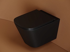 Ceramicanova Подвесной унитаз Union Торнадо CN4009TMB безободковый чёрный матовый – фотография-4