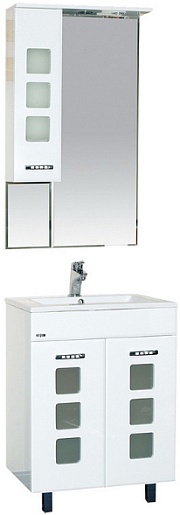 Misty Зеркальный шкаф Квадро 60 белый L – фотография-2